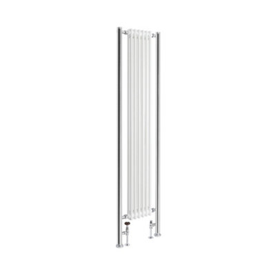 HomeStyleStore White Vertical Cast Iron Style Double Column Radiator ...