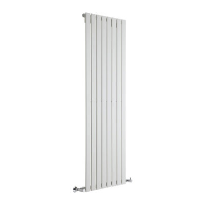 HomeStyleStore White Vertical Single Flat Panel Designer Radiator ...