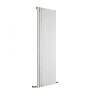 HomeStyleStore White Vertical Single Flat Panel Designer Radiator ...