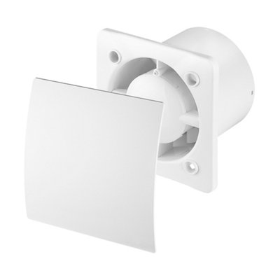 HomeStyleStore White Wall Mounted Bathroom Extractor Fan with Timer