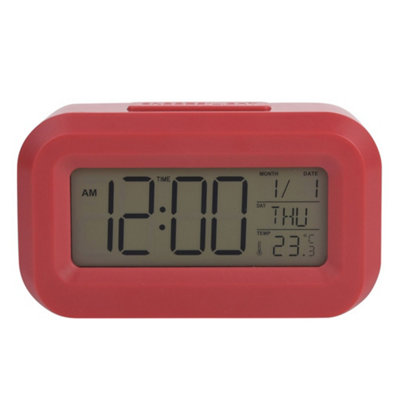Hometime Brights Travel LED Clock Red