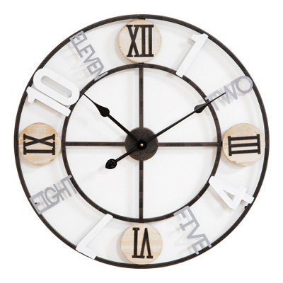 Hometime Wall Clock Arabic & Roman Numerals 60cm