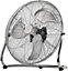 HOMIU 16" Floor Fan, Floor Standing High Velocity Electric Portable Cooling Fan with 3 Speed, Chrome Gym Fan