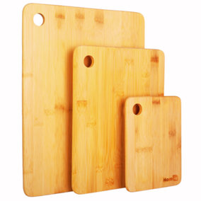 Homiu Premium Wooden Chopping Board Set of 3, Ideal for Carving Meat or Vegetable