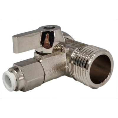 Hommix (1/4"PF x 1/2" BSP) Feed In Valve Male & Female Push Fit (Quick Connect)