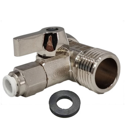 Hommix (1/4"PF x 1/2" BSP) Feed In Valve Male & Female Push Fit (Quick Connect) - 4