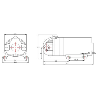 Hommix 50GPD - 75GPD Diaphragm Self Priming Booster Pump for Reverse Osmosis (RO) Systems