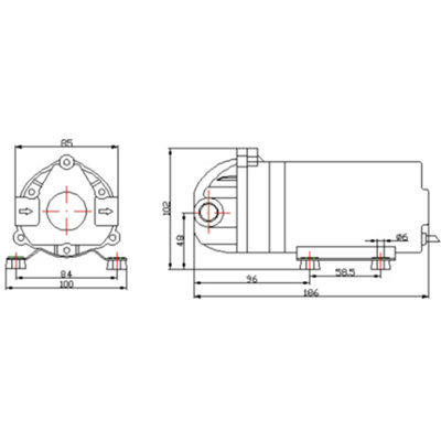 Hommix 800GPD Diaphragm Self Priming Booster Pump for Reverse Osmosis (RO) Systems