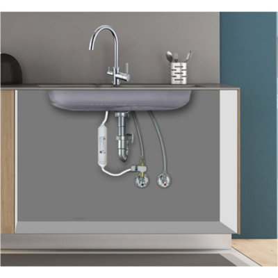 Hommix Berta Brushed Brass 3-Way Tap & Advanced Single Filter Under-sink Drinking Water & Filter Kit