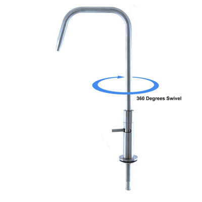 Hommix Cento Brushed Advanced Single Filter Under Sink Drinking Water Tap Filter & Filter Kit