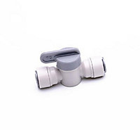 Hommix Double O Ring 3/8" Push Fit to 3/8" Push Fit Quick Shut-Off Valve