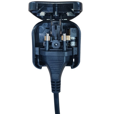 Hommix Euro to UK Converter Plug - Reusable Screwable , 3A, Black - ECP-BK-R-3A
