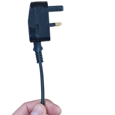 Hommix Euro to UK Converter Plug - Reusable Screwable , 3A, Black - ECP-BK-R-3A