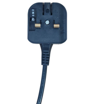 Hommix Euro to UK Converter Plug - Reusable Screwable , 3A, Black - ECP-BK-R-3A
