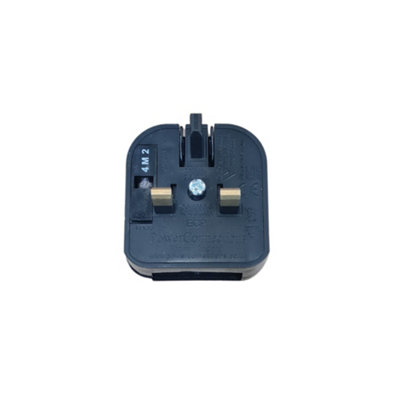 Hommix Euro to UK Converter Plug - Reusable Screwable , 3A, Black - ECP-BK-R-3A