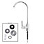 Hommix Lily Chrome Advanced Single Filter Under sink Drinking Water Tap Filter & Filter Kit