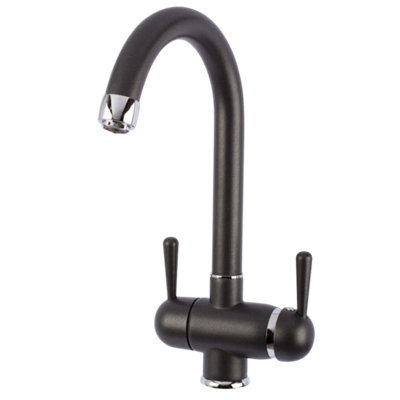 Hommix Pardenia Black 3-Way Tap & Advanced Single Filter Under-sink Drinking Water & Filter Kit