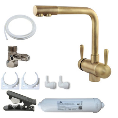 Hommix Parma Bronze 3-Way Tap (Triflow Filter Tap)