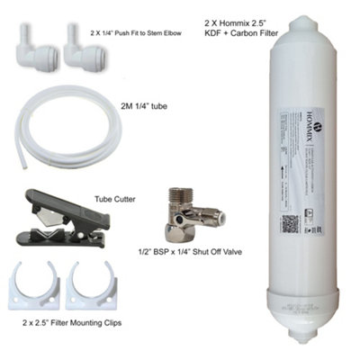 Hommix Picasso Chrome 3-Way Tap & Advanced Single Filter Under-sink Drinking Water & Filter Kit