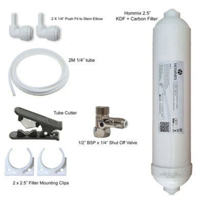 Hommix Riva Chrome 3-Way Tap & Advanced Single Filter Under-sink Drinking Water & Filter Kit