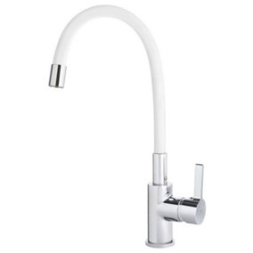 Hommix Rubineta Flexy-33 White Kitchen Faucet