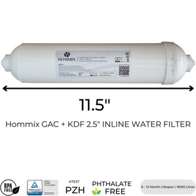 Hommix Sasani Brushed 304 Stainless Steel 3-Way Tap & Advanced Single Filter Under-sink Drinking Water Filter Filter & Filter Kit