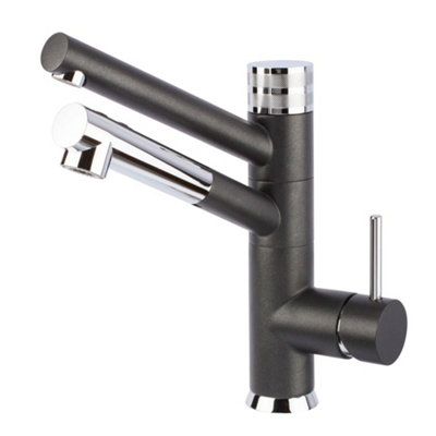 Hommix Sicilia Black 3-Way Pull-Out Tap & Advanced Single Filter Under-sink Drinking Water & Filter Kit
