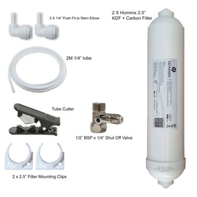 Hommix Sicilia Black 3-Way Pull-Out Tap & Advanced Single Filter Under-sink Drinking Water & Filter Kit