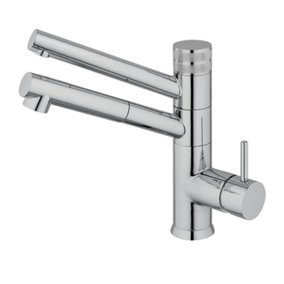 Hommix Sicilia Chrome Pull-Out Spray-Hose 3-Way Tap (Triflow Filter Tap)
