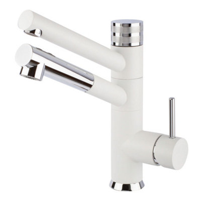 Hommix Sicilia White 3-Way Pull-Out Tap & Advanced Single Filter Under-sink Drinking Water & Filter Kit