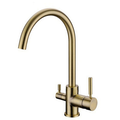 Hommix Verona Brushed Brass 3-Way Tap (Triflow Filter Tap)