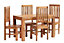Hommoo Light Mango Wood Slat Back Dining Chair - Set Of 2