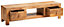 Hommoo Solid Light Mango Wood 1 Shelf With 2 Drawers Plasma Media Unit