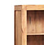 Hommoo Solid Mango Wood Large 5 Open Shelves Tall Bookcase