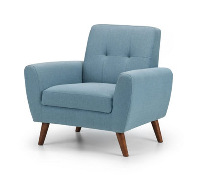 Honcho Compact Chair Grey Linen Fabric