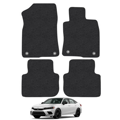 Honda Civic 2022-Onwards Car Floor Mats Carpet Tailored Fit Set Anti-Slip 4pcs