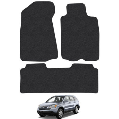 Honda CR-V 2002-2006 Car Floor Mats Carpet Tailored Fit 3pcs Anti-Slip Black