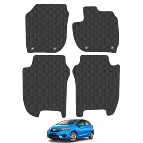 Honda Jazz Auto 2015-2020 Car Floor Mats Rubber Tailored Fit 4pcs Set Heavy-Duty