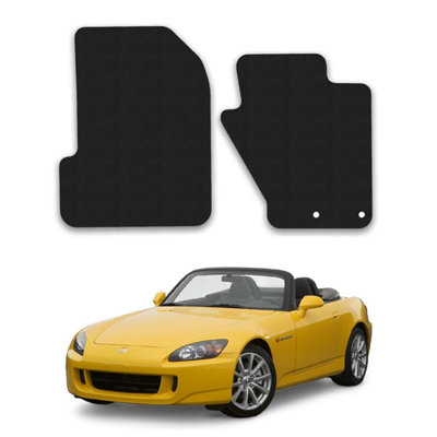 Honda S2000 1999-2009 Car Mats Tailored Carpet Floor Set Anti-Slip 2pc Black