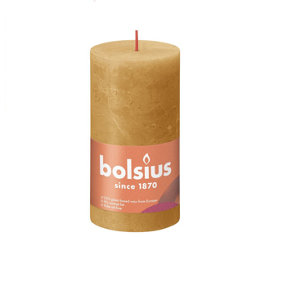 Honeycomb Bolsius Rustic Shine Pillar Candle. Unscented. H13 cm