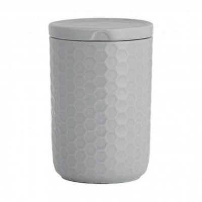 Honeycomb Grey Storage Jar 15cmX10.5cm Price Comparisons | Compare The Build