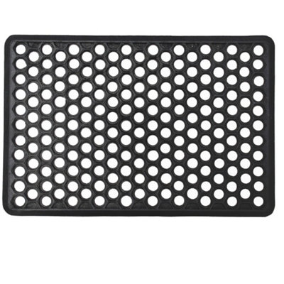 Honeycomb Ring Natural Rubber Scraper Doormat All Weather Durable Mat 40 x 60cm