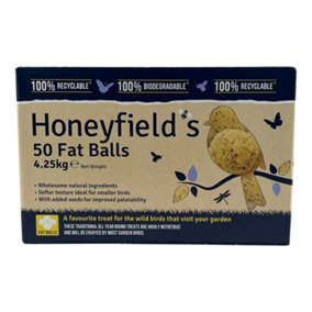 Honeyfields High Energy 50 Fat Balls Suitable for all Birds 4.25kg