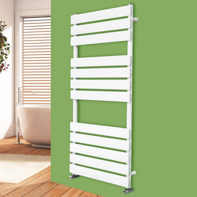 Honeywell 1200 X 600 mm Horizontal Straight White Towel Rail Radiator ...