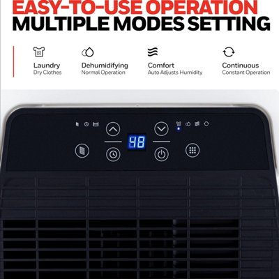 Honeywell 12L Dehumidifier Digital Display Continuous Drainage Laundry Mode - 5