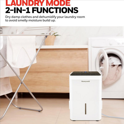 Honeywell 12L Dehumidifier Digital Display Continuous Drainage Laundry Mode - 6