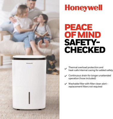 Honeywell 24L TP Small Energy Star Compressor Dehumidifier with Dust Filter - 6
