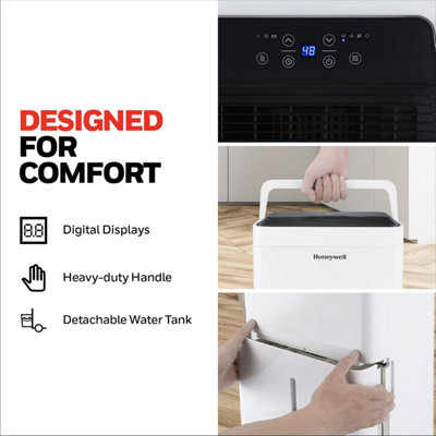 Honeywell 30L Dehumidifier Laundry Drying Mode 24Hr Timer Washable Dust Filter 3.4L Tank - 7