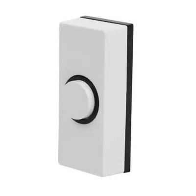 Honeywell D814 White Bell Push Wired with Black Detail - Premium Doorbell