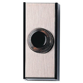 Honeywell (Friedland) D611 Gem Wired Door Bell Push (Satin Chrome/Black)
